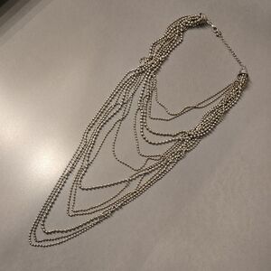 Elegant Silver Layered Necklace